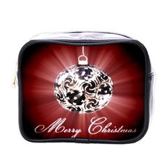 Merry Christmas Ornamental Mini Toiletries Bag (one Side) by christmastore