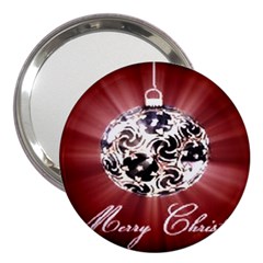 Merry Christmas Ornamental 3  Handbag Mirrors by christmastore