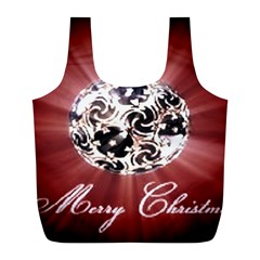 Merry Christmas Ornamental Full Print Recycle Bag (l) by christmastore