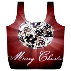 Merry Christmas Ornamental Full Print Recycle Bag (xl) by christmastore