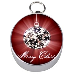 Merry Christmas Ornamental Silver Compasses by christmastore