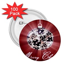 Merry Christmas Ornamental 2 25  Buttons (100 Pack)  by christmastore