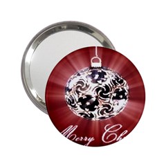 Merry Christmas Ornamental 2 25  Handbag Mirrors