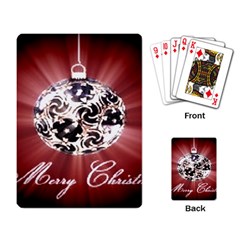 Merry Christmas Ornamental Playing Cards Single Design (rectangle) by christmastore