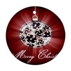 Merry Christmas Ornamental Ornament (round) by christmastore