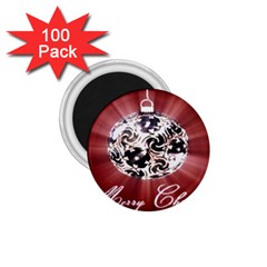 Merry Christmas Ornamental 1 75  Magnets (100 Pack) 