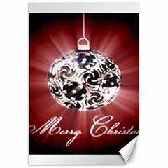 Merry Christmas Ornamental Canvas 12  X 18 