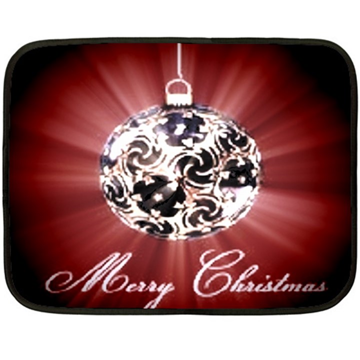 Merry Christmas Ornamental Fleece Blanket (Mini)