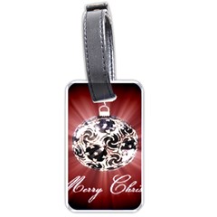 Merry Christmas Ornamental Luggage Tag (one Side) by christmastore