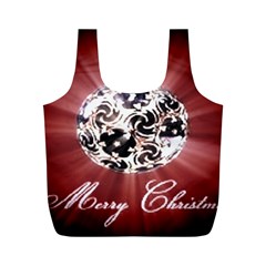 Merry Christmas Ornamental Full Print Recycle Bag (m) by christmastore