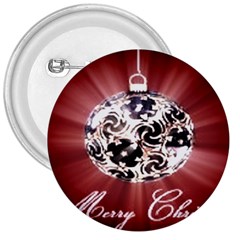 Merry Christmas Ornamental 3  Buttons