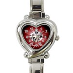 Merry Christmas Ornamental Heart Italian Charm Watch Front