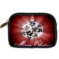 Merry Christmas Ornamental Digital Camera Leather Case