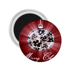 Merry Christmas Ornamental 2 25  Magnets by christmastore