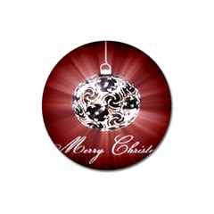 Merry Christmas Ornamental Magnet 3  (round) by christmastore