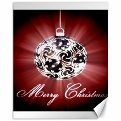 Merry Christmas Ornamental Canvas 11  X 14  by christmastore