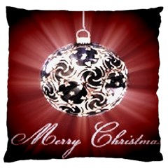 Merry Christmas Ornamental Large Cushion Case (one Side) by christmastore