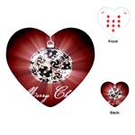 Merry Christmas Ornamental Playing Cards Single Design (Heart) Front