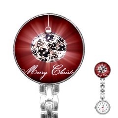 Merry Christmas Ornamental Stainless Steel Nurses Watch by christmastore