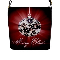 Merry Christmas Ornamental Flap Closure Messenger Bag (l)