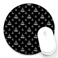 Buddhism Motif Print Pattern Design Round Mousepads by dflcprintsclothing