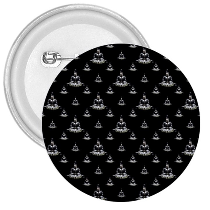 Buddhism Motif Print Pattern Design 3  Buttons