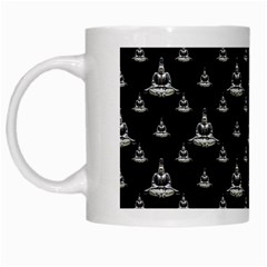 Buddhism Motif Print Pattern Design White Mugs by dflcprintsclothing