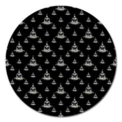 Buddhism Motif Print Pattern Design Magnet 5  (round) by dflcprintsclothing