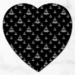 Buddhism Motif Print Pattern Design Jigsaw Puzzle (heart) by dflcprintsclothing