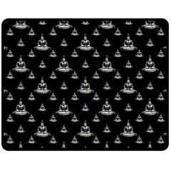 Buddhism Motif Print Pattern Design Fleece Blanket (medium) 