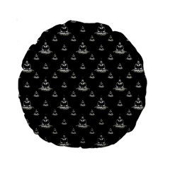 Buddhism Motif Print Pattern Design Standard 15  Premium Round Cushions by dflcprintsclothing