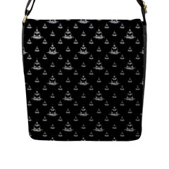 Buddhism Motif Print Pattern Design Flap Closure Messenger Bag (l) by dflcprintsclothing