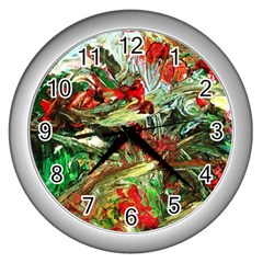 Eden Garden 1 3 Wall Clock (silver)