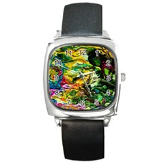 Alice Walk 1 1 Square Metal Watch by bestdesignintheworld