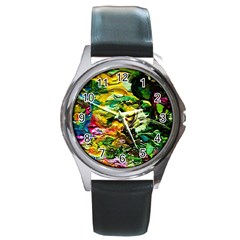 Alice Walk 1 1 Round Metal Watch by bestdesignintheworld