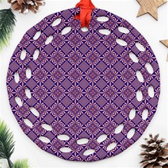 Df Vibrant Therapy Round Filigree Ornament (two Sides) by deformigo