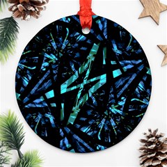 Modern Abstract Geo Print Ornament (round)