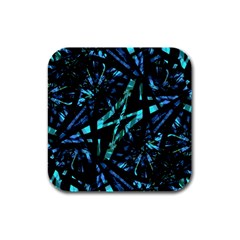 Modern Abstract Geo Print Rubber Square Coaster (4 Pack)  by dflcprintsclothing