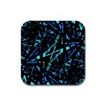 Modern Abstract Geo Print Rubber Square Coaster (4 pack)  Front