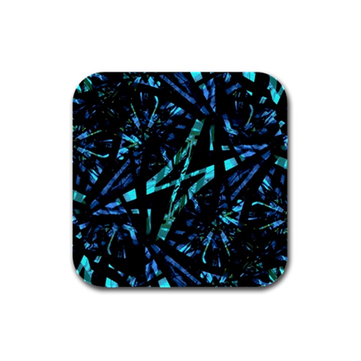 Modern Abstract Geo Print Rubber Square Coaster (4 pack) 