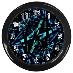 Modern Abstract Geo Print Wall Clock (black) by dflcprintsclothing