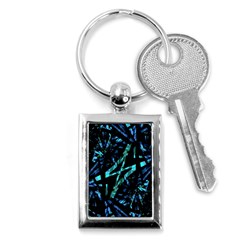 Modern Abstract Geo Print Key Chain (rectangle)