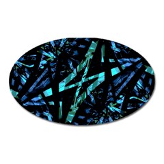 Modern Abstract Geo Print Oval Magnet by dflcprintsclothing