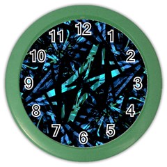 Modern Abstract Geo Print Color Wall Clock by dflcprintsclothing