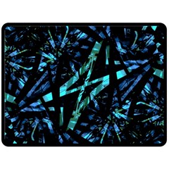 Modern Abstract Geo Print Fleece Blanket (large) 