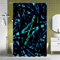 Modern Abstract Geo Print Shower Curtain 48  X 72  (small)  by dflcprintsclothing