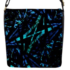 Modern Abstract Geo Print Flap Closure Messenger Bag (s)