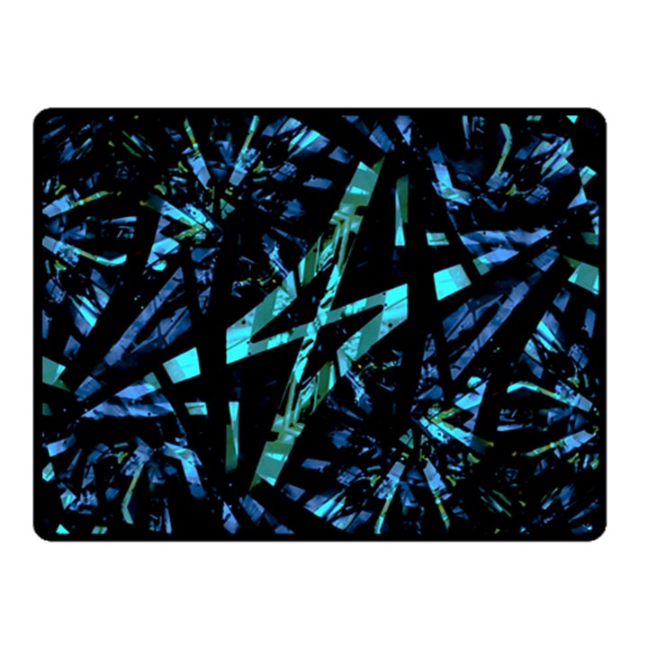 Modern Abstract Geo Print Double Sided Fleece Blanket (Small) 