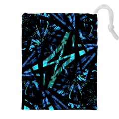 Modern Abstract Geo Print Drawstring Pouch (4xl) by dflcprintsclothing