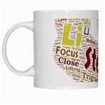 Fighting Golden Rooster  White Mugs Left